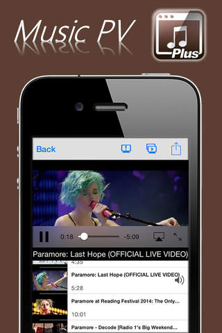 Music PV Plus - Video player for YouTube. Play repeat or shuffle and background. screenshot 4