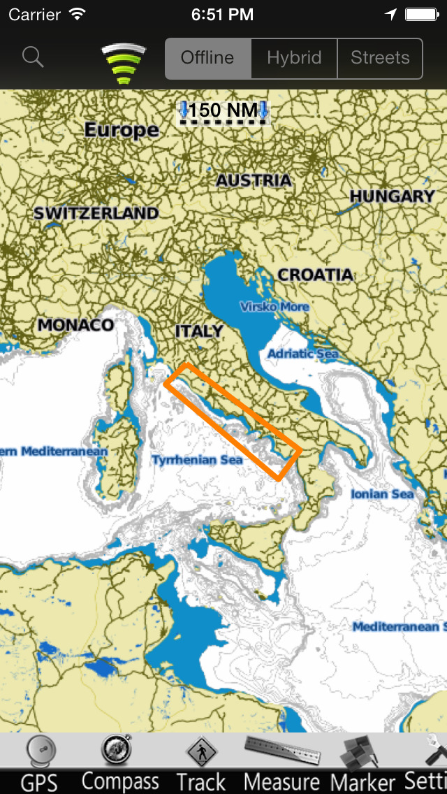 Lazio-Campania GPS Nautical charts
