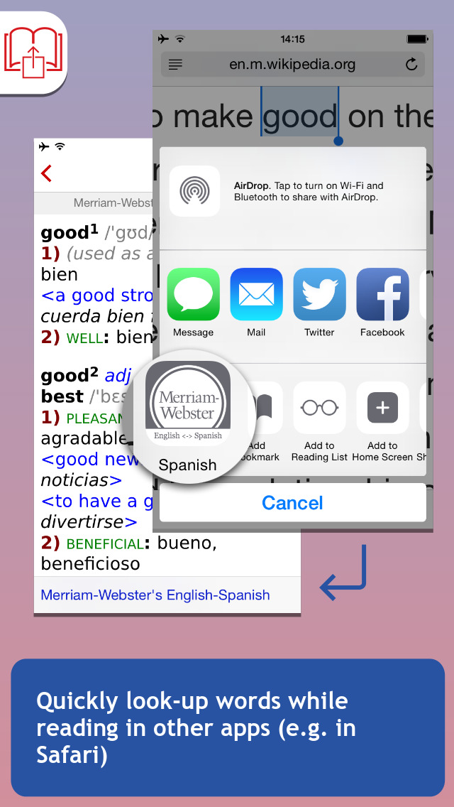Merriam-Webster's English  Spanish dictionary Screenshot 3