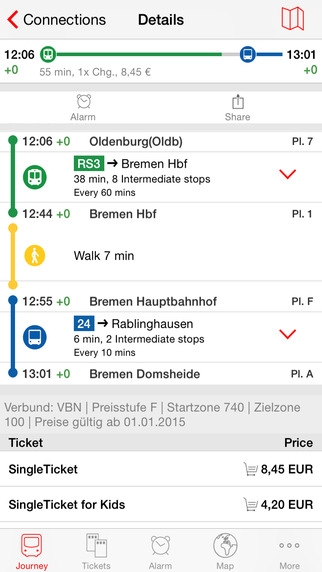 【免費旅遊App】FahrPlaner - The VBN timetable for Bremen and Lower Saxony-APP點子