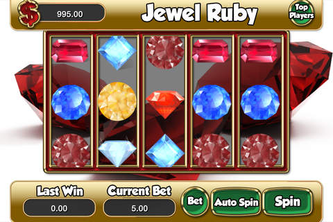 A Ruby Slots Jewel Gems Free screenshot 2