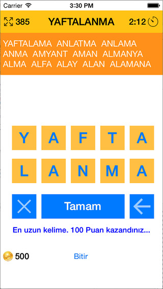 【免費遊戲App】Kelime Türetme-APP點子