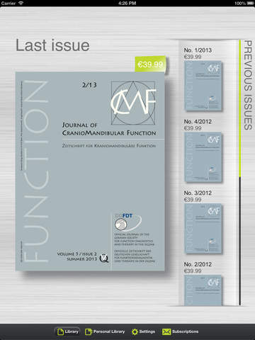Journal of Craniomandibular Function screenshot 2