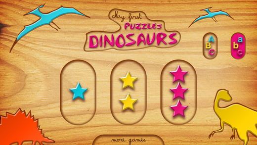 【免費教育App】My First Wood Puzzles: Dinosaurs - A Kid Puzzle Game for Learning Alphabet - Full Version-APP點子