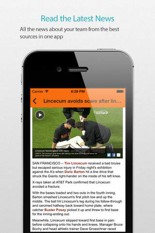 San Francisco Baseball Schedule— News, live commentary, standings and more for your team! screenshot 3