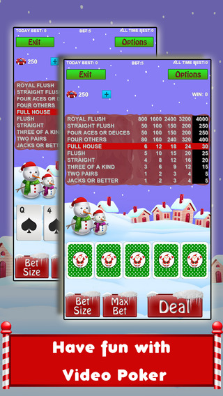 Snowman Video Poker Free