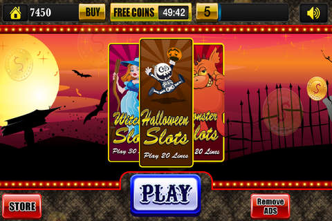 Big Win Halloween's Monsu Monsters Slots Machine and New Fun Casino Games Free screenshot 3