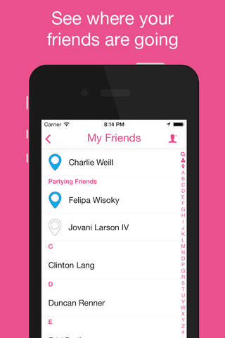 PartyHere - Find your friends, when they want to be found screenshot 2