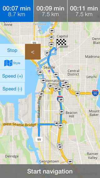 【免費交通運輸App】Washington/Seattle Offline Map & Navigation & POI & Travel Guide & Wikipedia with Traffic Cameras Pro-APP點子