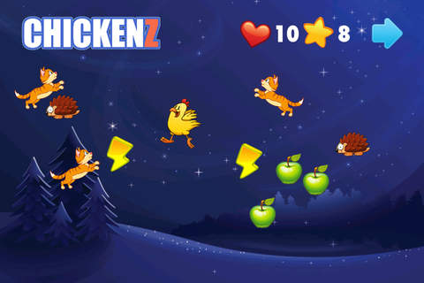 Chiken Run Game - Fly and escape from cats to save little chick. screenshot 2