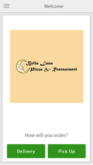 Bella Luna Pizza Ordering
