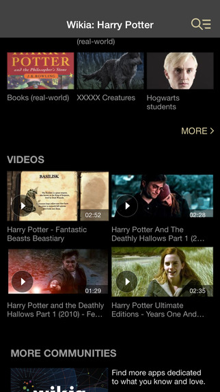 Wikia: Harry Potter Fan App