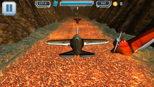 【免費遊戲App】Airplanes VS Volcano 3D PRO-APP點子