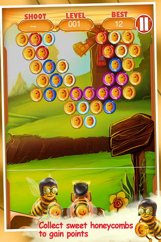 Honey Bee Bubble Shooter screenshot 2