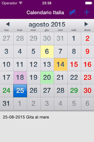 Calendario Italia 2019 screenshot 4