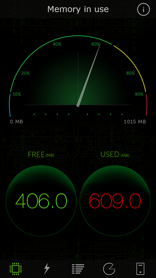 System Monitor - Battery Health Free Memory Used Space.