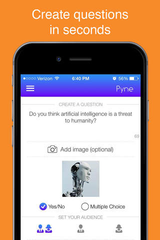Pyne – Poll the World. Ask Questions, Get Answers - feedback & opinions from guys and girls by social polling screenshot 4