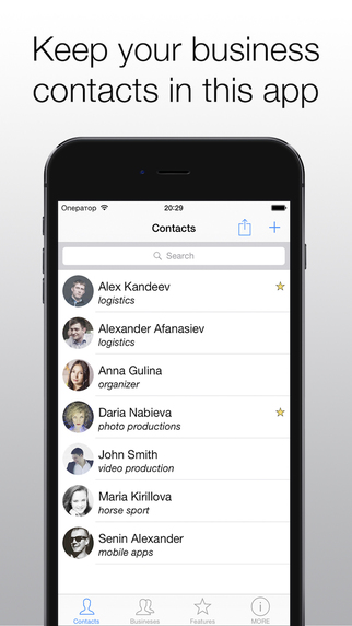 Business Contacts App
