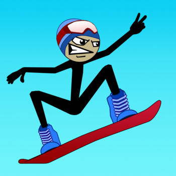 Stickman Snowboarder Free LOGO-APP點子