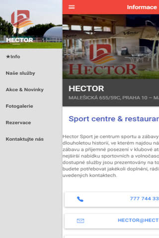 Hector Sportcentrum screenshot 2