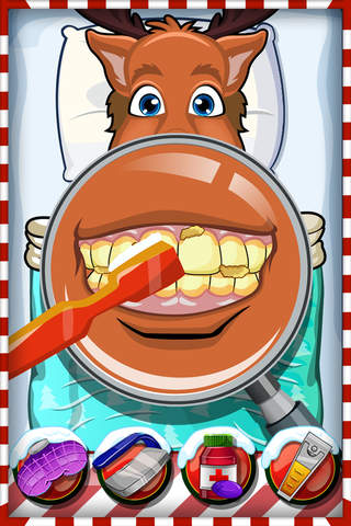 Crazy Santa Hospital Doctor - Christmas fun dentist, nose & eye care makeup games for girls screenshot 2