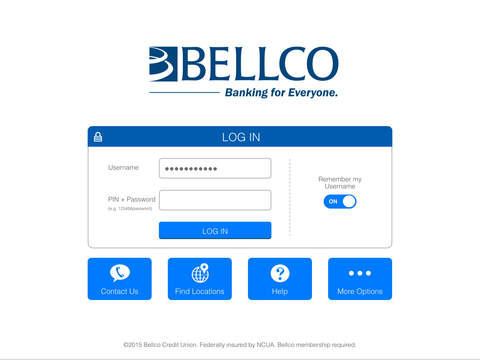 Bellco Mobile Banking for iPad