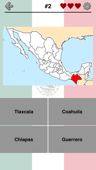 Mexican States - Quiz about Mexico