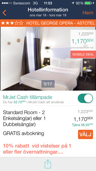 【免費旅遊App】MrJet Resor: Hotell, Flyg, Hyrbilar-APP點子