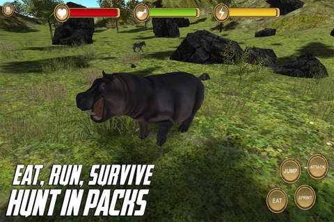 Hippo (Hippopotamus) Simulator HD Animal Life screenshot 2