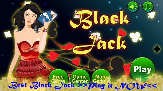 Awaking of Classic BlackJack - Sexy Red Girl with the Shocking Real Casino BJ Cards Game