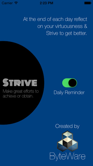 【免費健康App】Strive - Daily Virtue Checklist-APP點子