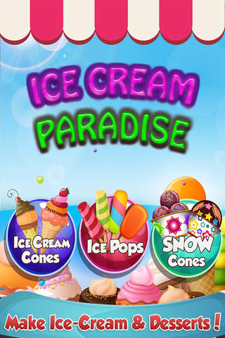 "A ICE Cream Paradise ChefMagic Free Dessert Maker Game For Kids screenshot 2