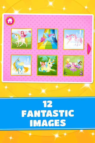 Magical Unicorns, Ponies & Fairies Puzzles - logic game for toddlers, preschool kids and little girls screenshot 2