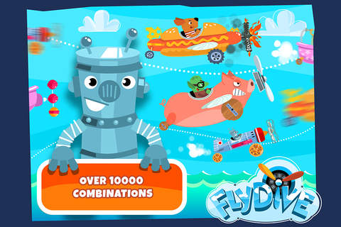 FlyDive - Build and Fly an Extraordinary Flying Machine. Free, Funny screenshot 4