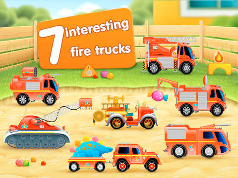 FireTrucks: 911 rescue educational app for kids
