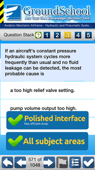 【免費娛樂App】GroundSchool FAA Knowledge Test Prep - Aviation Mechanic Airframe-APP點子