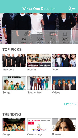 Wikia: One Direction Fan App