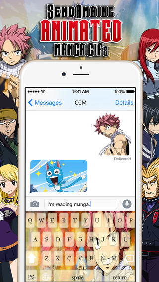KeyCCMGifs – Cartoon Manga Anime : Gifs Animated Stickers and Emoji For Fairy Tail Edition