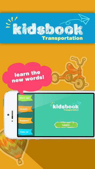 【免費遊戲App】KidsBook: Transportations - HD Flash Card Game Design for Kids-APP點子