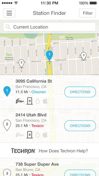 【免費交通運輸App】Chevron with Techron Station Finder-APP點子