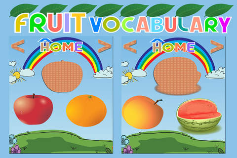 Learn English Vocabulary - Fruits Puzzles : Learning Education Games screenshot 3