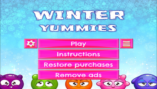 Winter Yummies - FREE - Slide Rows And Match Winter Slurpy Creatures Puzzle Game