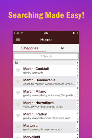 10000+ Drinks for iOS8 screenshot 2