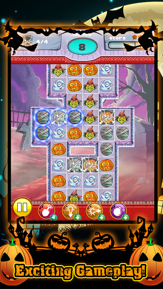 Halloween Match 3 Spooky Holiday Game FREE