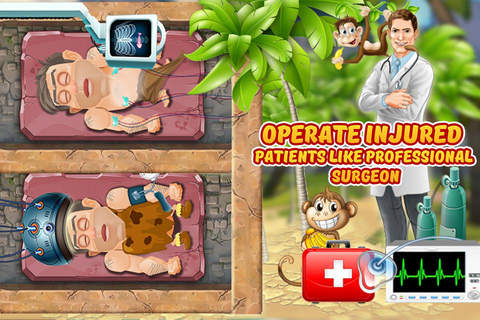 Caveman Surgery Simulator – Treat injured patient in this virtual doctor game for kids screenshot 3