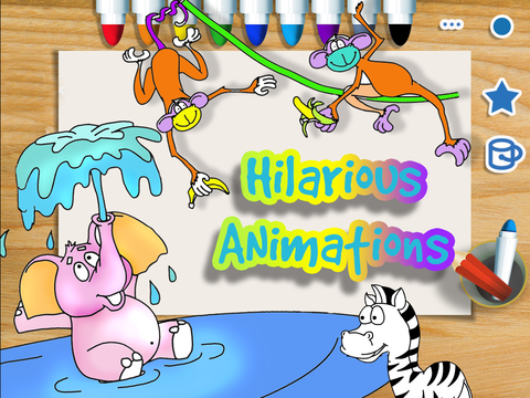 【免費教育App】Safari Animals Coloring Book - Cartoon Animation Painting Pages - Kids Drawing Game-APP點子