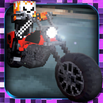 Cube Motorcycle City Roads: Free Block Racing Games Edition LOGO-APP點子