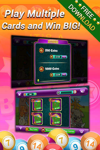 75 Lucky - Play no Deposit Bingo Game with Multiple Cards for FREE ! screenshot 3