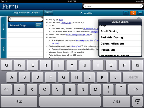 PEPID for iPad for SECTOR screenshot 2