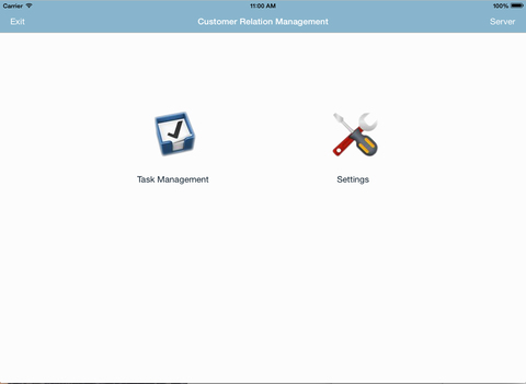 BLogic CRM Dashboard for iPad